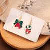 Santa Claus Asymmetric Earrings Festive Atmosphere Niche Cute Exquisite Cartoon Snowman Earrings