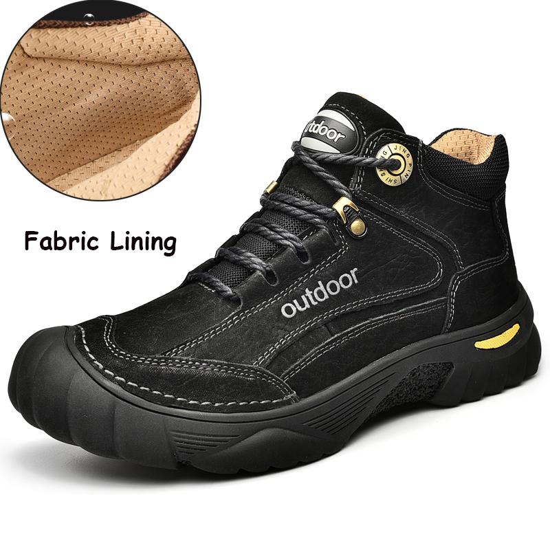 Мужские ботинки для снегоступов из коровьей кожи, нескользящие спортивные ботинки для активного отдыха, утолщенные высокие ботинки для альпинизма, короткие мужские ботинки для активного отдыха