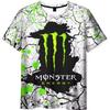 Men's Summer Monster Energy Brand 3D Printed T-Shirt Casual Quick-Drying Breathable Short Sleeve
