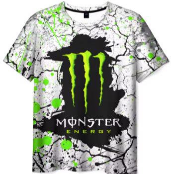 Men's Summer Monster Energy Brand 3D Printed T-Shirt Casual Quick-Drying Breathable Short Sleeve
