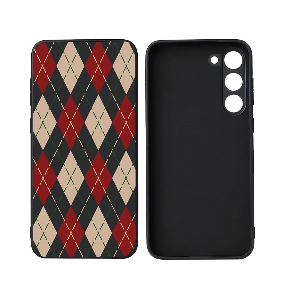 Красочная клетка Для Samsung Galaxy S25 S24 S23 Ultra S22 S21 Plus S20 Черный Мягкий Силиконовый Защитный Чехол