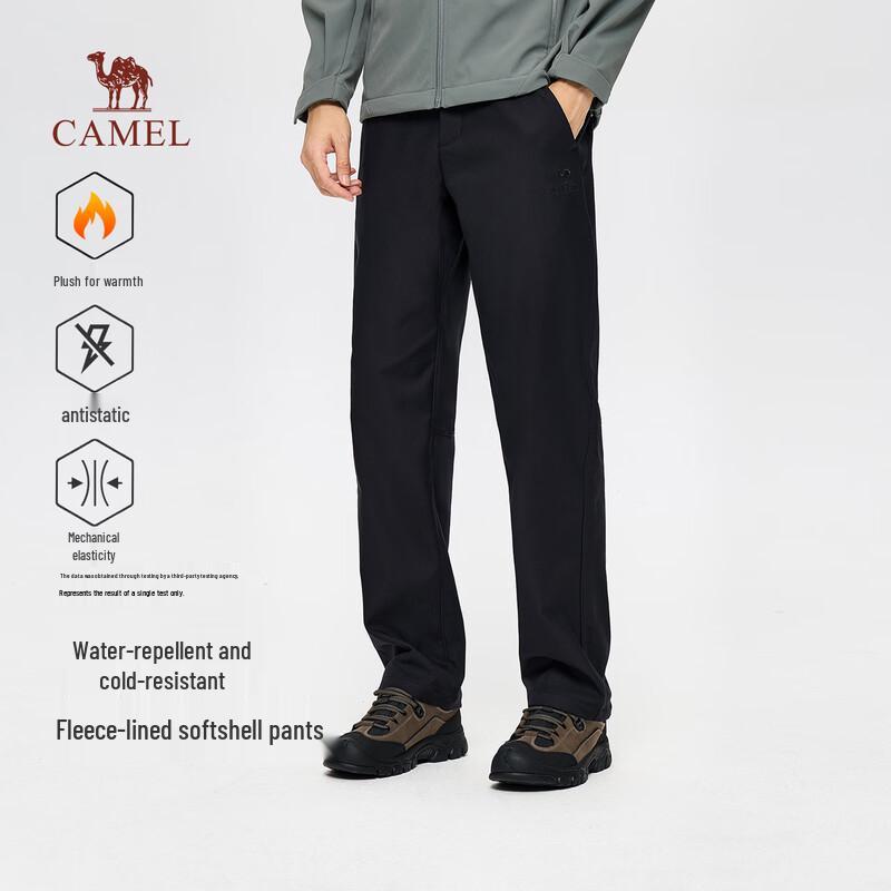 Camel Мужские водонепроницаемые мягкие брюки Softshell с флисовой подкладкой для активного отдыха