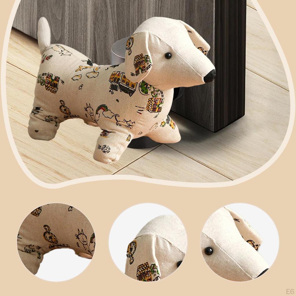 Dog Weighted Doorstop Stuffed Animal Sculpture Animals Décor, Floor Door Stop for