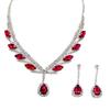 1 Set Bridal Jewelry Set Shiny Decoration Female Trendy Lightweight Sparkling Clavicle Chain Earrings for Banquet