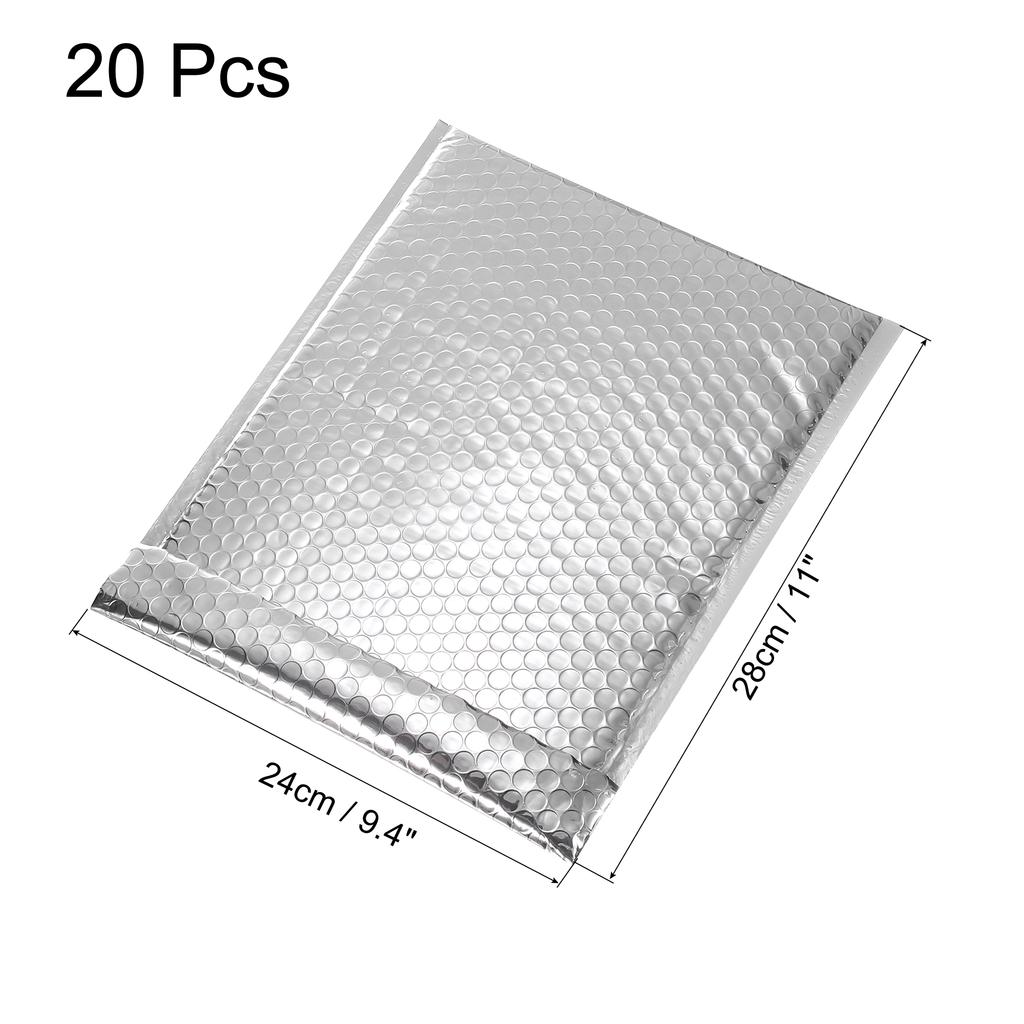 10/20/25Pcs Silver Thermal Bubble Mailer Self-Seal Packaging Bags Gift Packaging Padded Shipping Envelopes Foil Mailing Envelope