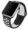 Sport Band for Apple Watch 2 3 4 5 6 7 8 Se 9 42/44 Black - White