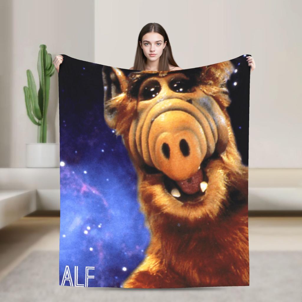 Теплое Мягкое Одеяло Путешествия Офис Alf 90-е ТВ Сериал Постельное Белье Пледы Фланелевое Покрывало Для Гостиной С Принтом Чехол На Диван-кровать