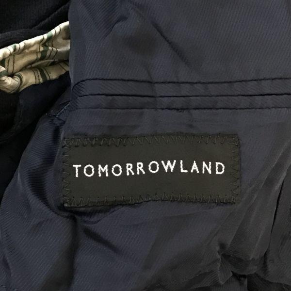 Tomorrowland Приталенный пиджак Кашемировая смесь Полуподкладка Мужской M 48 Темно-синий Весна Лето Пиджаки для костюмов Джемперы(ИСПОЛЬЗОВАЛ)