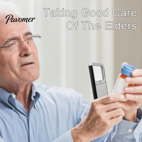 Handheld Magnifying Tool Portable Glass with LED Light, Retractable High-Clarity Sewing for Seniors, Magnifier Reading and Crafting