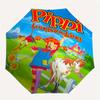 Pippi Longstocking, Monkey Automatic Opening and Closing umbrella, Compact Travel Umbrella, Lightweight and Portable, Suitable for Beach Com
