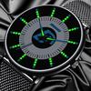 2020 Mens Fashion Black Classic Watches Luxury Men Business Casual Quartz Watch Mesh Belt Luminous Hands Clock Relogio Masculino