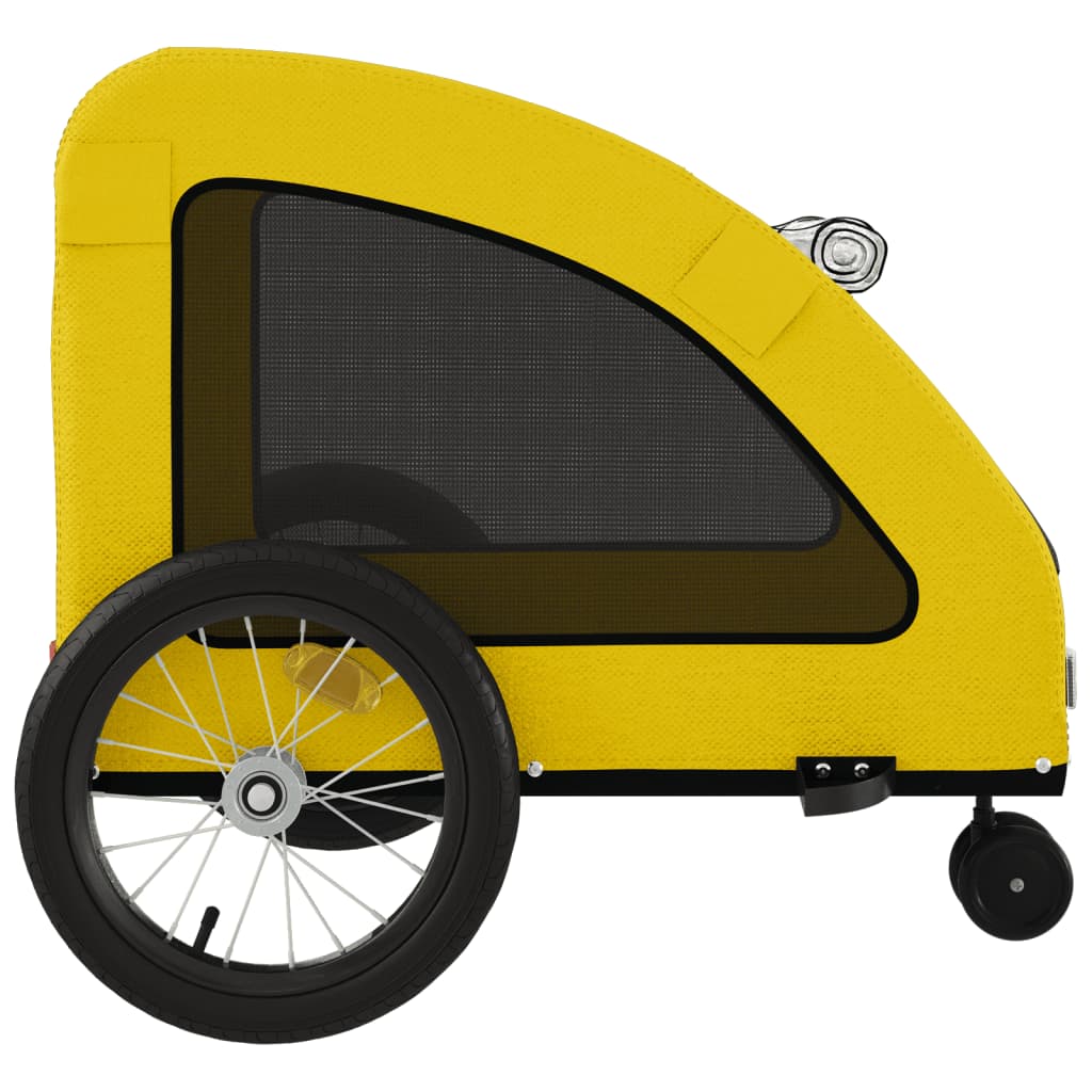 Bicycle Trailer for Dogs Yellow Oxford Fabric and Iron