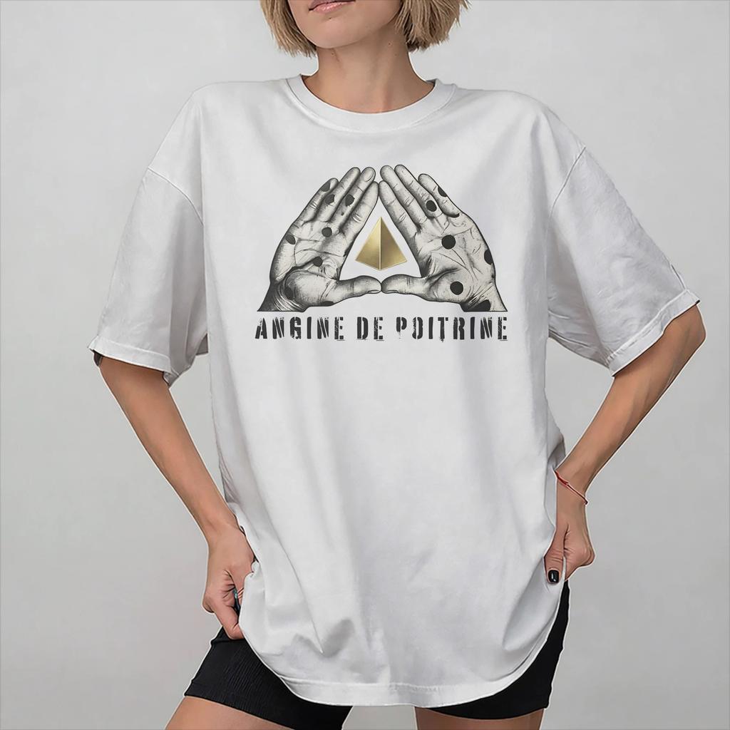 Angine de Poitrine Band Graphic Printed T Shirt Unisex Women Cotton Tee Shirt Clothing