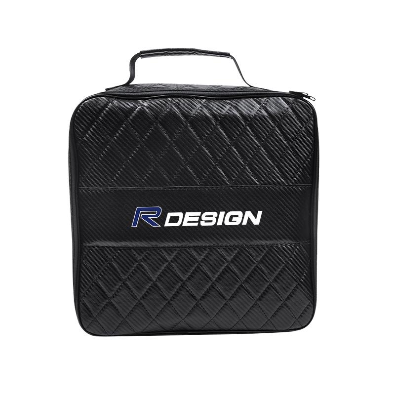 Leather Car Charging Cable Storage Box New Energy Charger Portable Bag For Volvo Rdesign V60 V40 S80L XC90 S60 S40 C30 XC60 V50