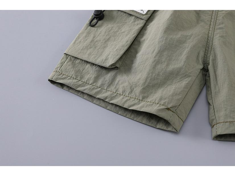 Летний костюм-тройка для мальчиков 2025 г.: Красивая рубашка с короткими рукавами и детская рабочая одежда