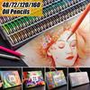 48/72/120/160/180 Colors Oil Pencil Artist Professional Color Pencils Set Sketching Painting For Kids Students Drawing School Art Supplies