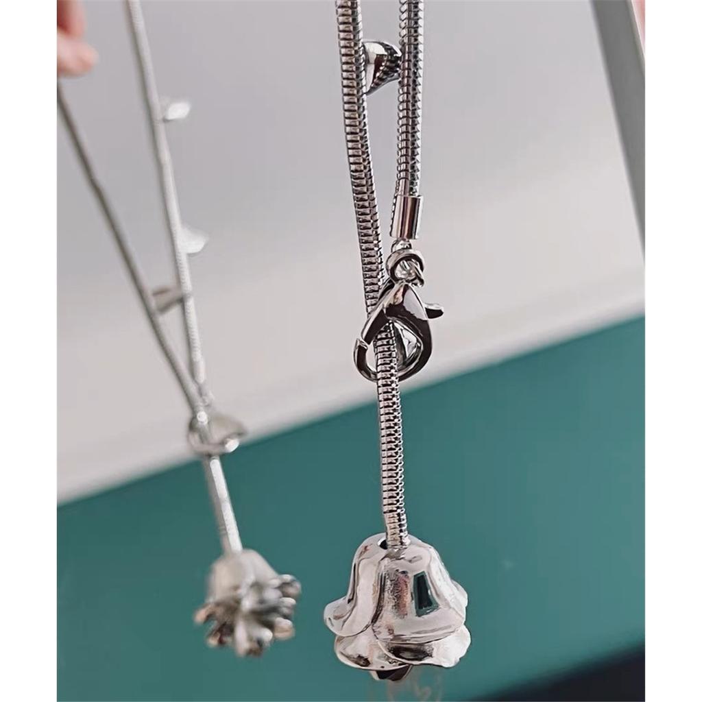 Tooxika Металлическое колье-подвеска в виде цветка розы с шипами, личность, темперамент, холодный ветер, цепочка для ключицы, женское