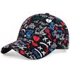 Unisex Personality Graffiti Print Adjustable Hip Hop Baseball Hat Golf Caps Spring Autumn Outdoor Leisure Hats Travel Accessories for Women Men