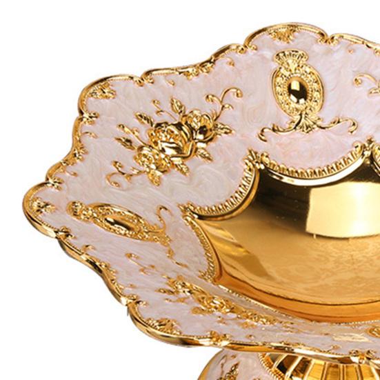 Поднос для фруктов с тиснением в европейском стиле, нескользящая декоративная тарелка из цинкового сплава, принадлежности для стола