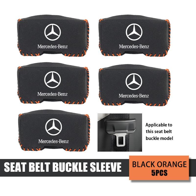 ECLD4 Car Seat Belt Anti Scratch Buckle Protector Cover Accessories For Mercedes Benz W211 W124 W176 W177 C180 C200 C260 C300 GLC CLE