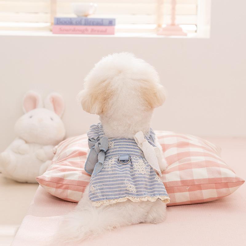 Multicolor Pastel Mesh Dog Vest Sleeveless Pet Shirt with Front D Ring Breathable Puppy Clothes