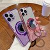 For iPhone 13 Luxury Mirror Bling Glitter Girl's Phone Case For iPhone 13 Pro Max Magnetic Stand Shockproof Soft Cover 13 Mini