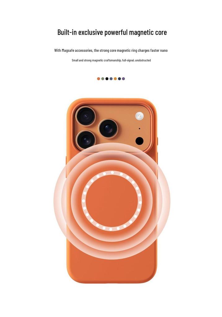 Защитный чехол из жидкого силикона для iPhone 17 Pro с MagSafe, анимацией и всплывающим окном