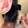 Женская мода Splice Heart Square Серьги Новый дизайн Серьги Тенденция Романтичные Уникальные Серьги Любовь Ювелирные Изделия Аксессуары Подарки