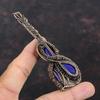 Подвеска из лазурита, подвеска из медной проволоки, ювелирное изделие ручной работы, подвеска в виде гитары, драгоценный камень, медное ювелирное изделие, подарок для мамы, уникальный дизайнерский кулон