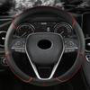 Car Steering Wheel Cover Leather 38cm for Toyota Corolla Fortuner Sequoia Auris Avensis YARIS Vios Celica 86 Rav4 4Runner C-HR