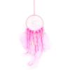 Wall Hanging Pink Feather Dreamcatcher Pendant Gift with Night Light for Home Party Decoration