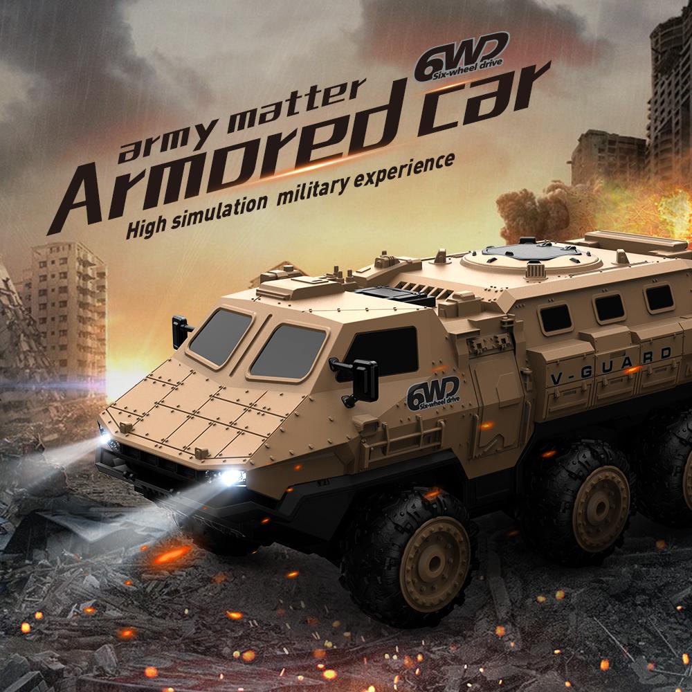 2025 Новый 1: 16 6WD RC Car Armored Remote-controll Vehicle Simulation Military Transport Truck High Speed Climbing 2.4G Model Toy Car Gift
