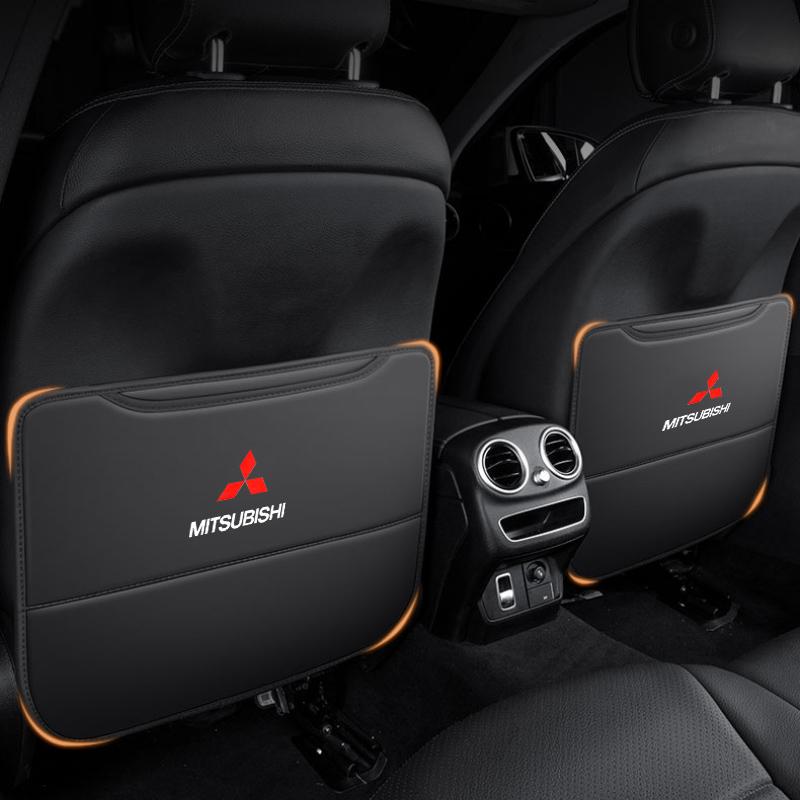 lqjn6 Leather Car Anti-Kick Pad Interior Seat Back Protector Mat Auto Accessories For Mitsubishi Lancer 9 Outlander 3 Pajero Asx l200