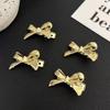 Sweet and Cool Girl Bangs Hairpins and Hair Accessories 4Pcs Set of Women New Golden Bow Mini Hairpins