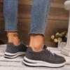 Fashion Blue Denim Platform Sneakers Women Fashion Thick Sole Lace Up Sports Shoes Woman Plus Size 43 Comfortable Casual Female Sneakers