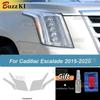 For Cadillac Escalade 2015- 2 Pcs Car Headlight Protective Film Smoked Black Tint Wrap Vinyl Transparent TPU Repair Sticker
