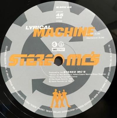 12-дюймовая пластинка STEREO MC'S - Lyrical Machine 12BRW148 4TH & BROADWAY 1989 UK Рэп и хип-хоп/R&B Б/У