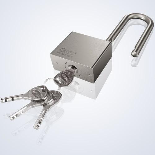 Set of 1 Stainless Steel Padlocks, Security Lock, Small, Keyed, Hanging Type, 40mm Wide, Secure, Waterproof, Durable, Corrosion-Resistant, Auxiliary L