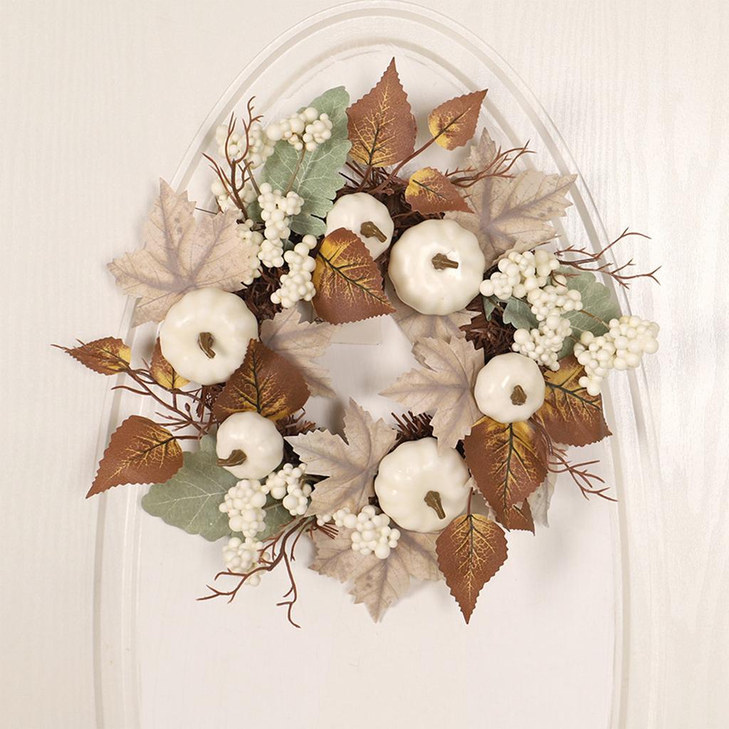 Осенний День благодарения кленовый лист ягодный венок украшение двери орнамент