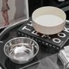 High Foot Dog Cat Bowl Stainless Steel Dog Feeder Dish Raised Dish Pet Food Water Bowls  Indoor