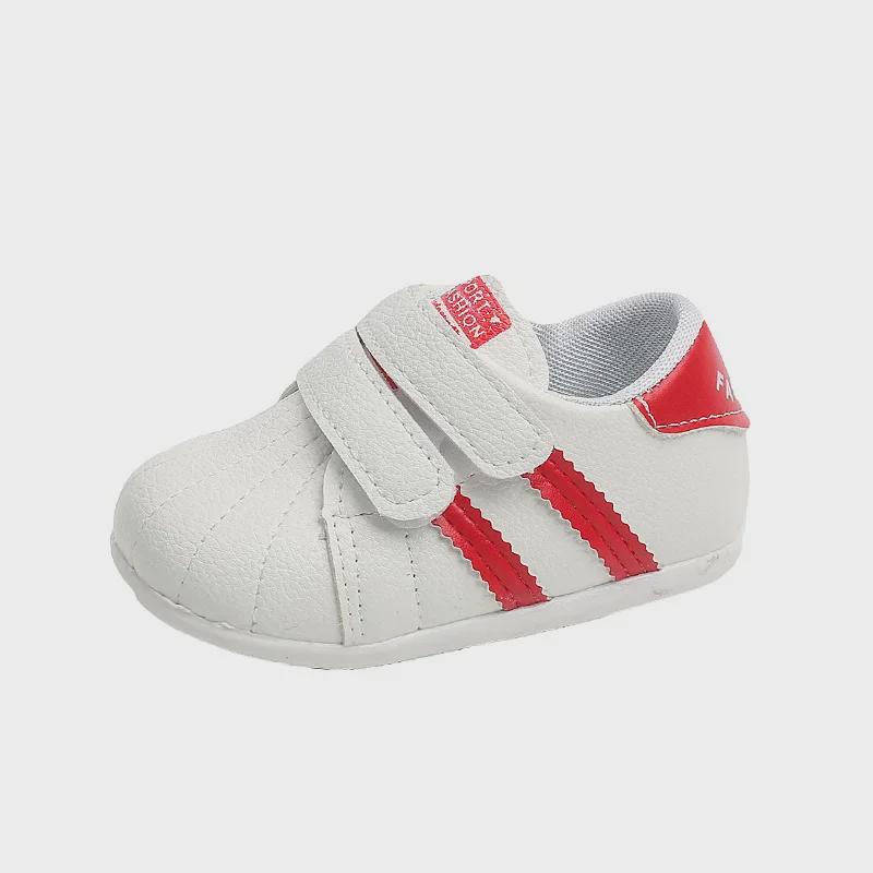 Унисекс обувь для малышей: Белые, Мягкие Нескользящие Подошвы, Идеальны для Весны и Осени, Возраст 1-2 года