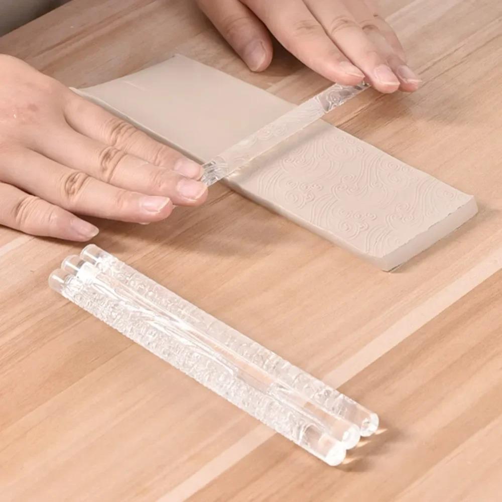 Неприлипающая текстура Скалка Акриловая скалка для мастики и торта Скалка для оттисков Глина