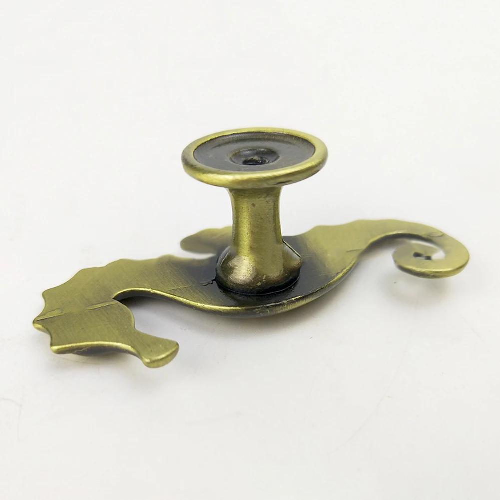 Seahorse Furniture Handle Animal Cabinet Handles Zinc Alloy Drawer Knobs Wardrobe Kitchen Cupboard Door Pulls Hardware