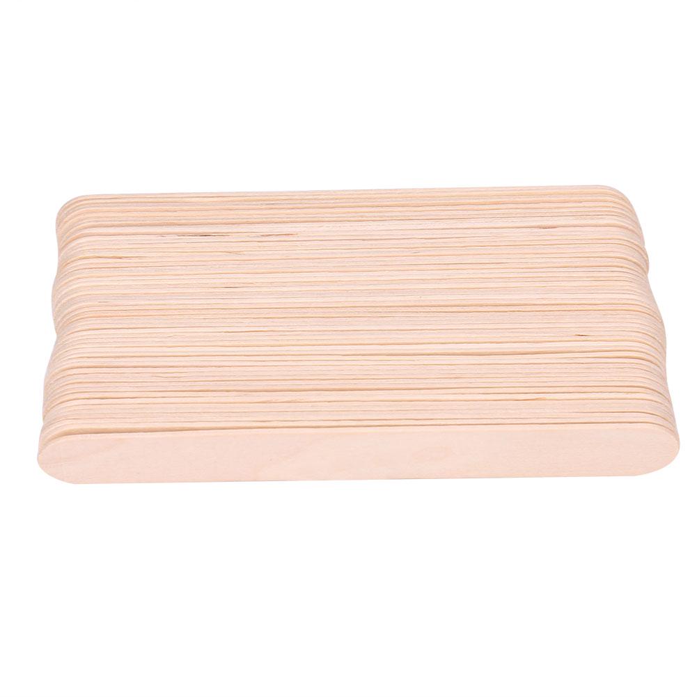 50pcs Wooden Wax Spatula Tongue Depressor Disposable Facial Mask Hair Remove Cream Applicator