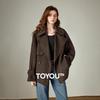 Chuyu Women's Retro Military 100% Wool Double-Sided Coat