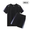 Mens Lightweight Sportswear Set Short Sleeve T-Shirt Shorts Casual Running Outfit Adults