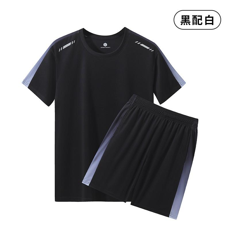 Mens Lightweight Sportswear Set Short Sleeve T-Shirt Shorts Casual Running Outfit Adults