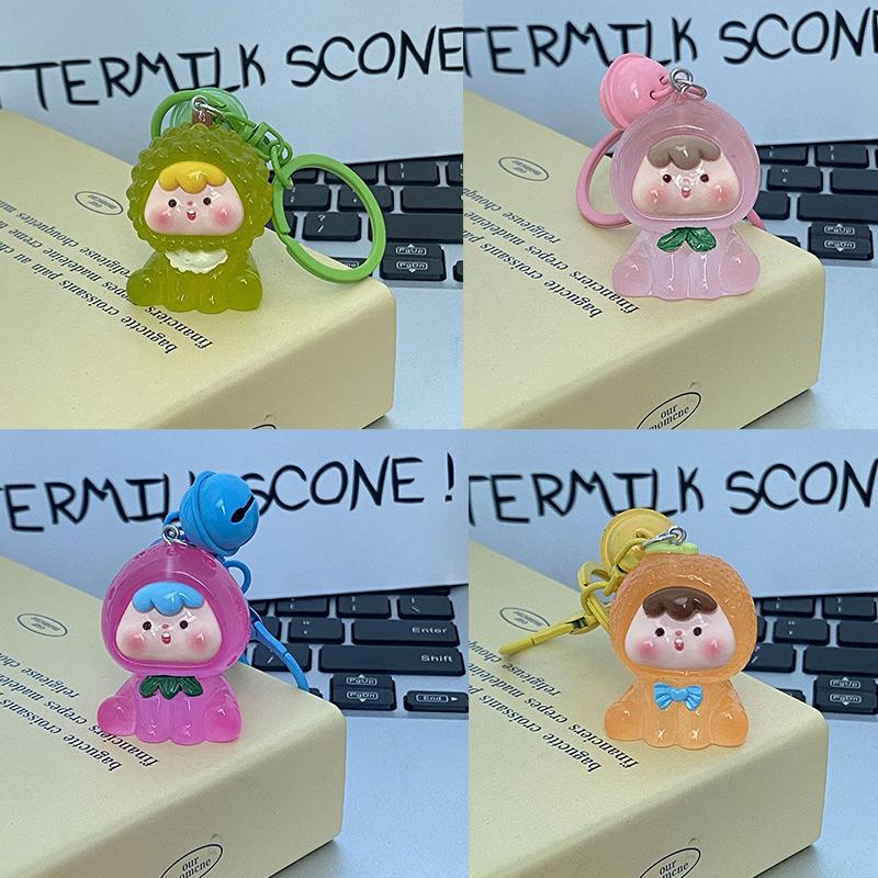 Kawaii Фрукты Клубника Апельсин Дуриан Смола Брелок Подвеска Поделки Милая Кукла Брелок Рюкзак Украшения Аксессуары Подарки