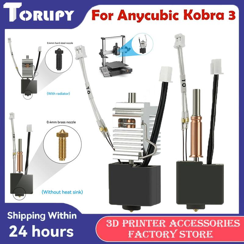 For Anycubic Kobra 3 Hot End Kit Thermistor Heater Cartridge High Temperature Resistance Extruder Wear-Resisting 3D Printer Part