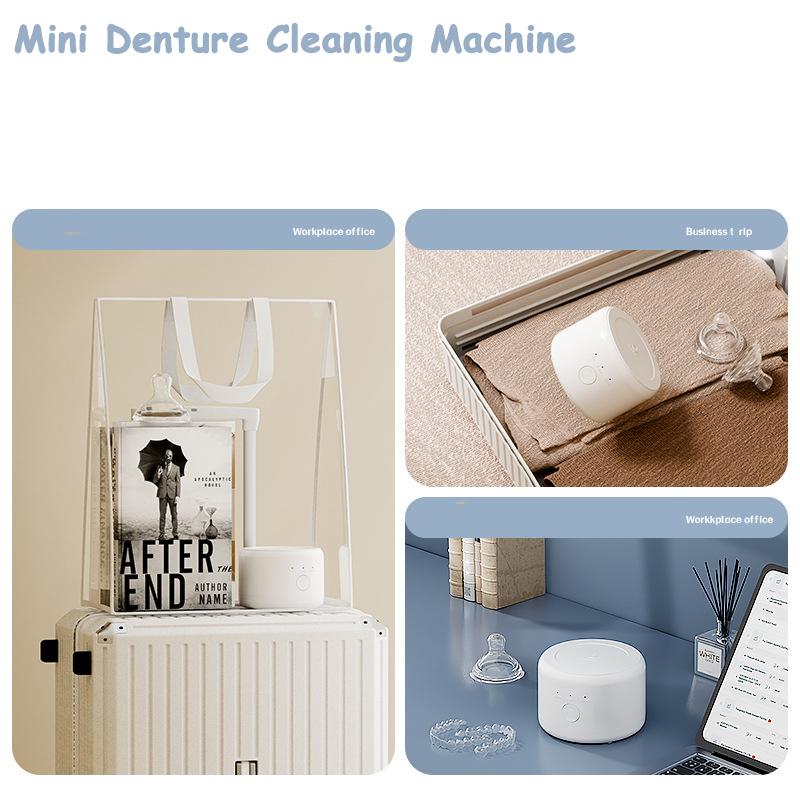 New Ultrasonic Retainer Cleaner Machine for Dentures Retainer Mouth Guard Aligner Whitening Trays Personal Oral Supplies